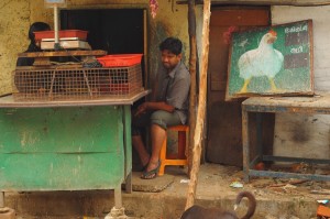 Stoisko z kurczakami